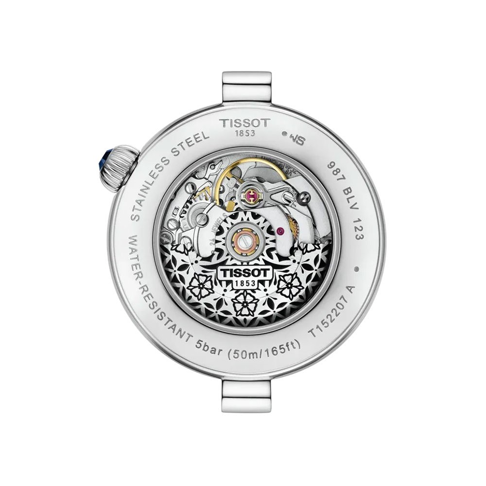 TISSOT T-Lady Desir Automatic Diamonds Ρολόι Γυναικείο Ασημί Ανοξείδωτο Ατσάλι μπρασελέ T1522071111600