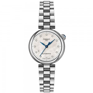 TISSOT T-Lady Desir Automatic Diamonds Ρολόι Γυναικείο Ασημί Ανοξείδωτο Ατσάλι μπρασελέ T1522071111600