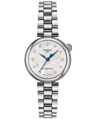 TISSOT T-Lady Desir Automatic Diamonds Ρολόι Γυναικείο Ασημί Ανοξείδωτο Ατσάλι μπρασελέ T1522071111600