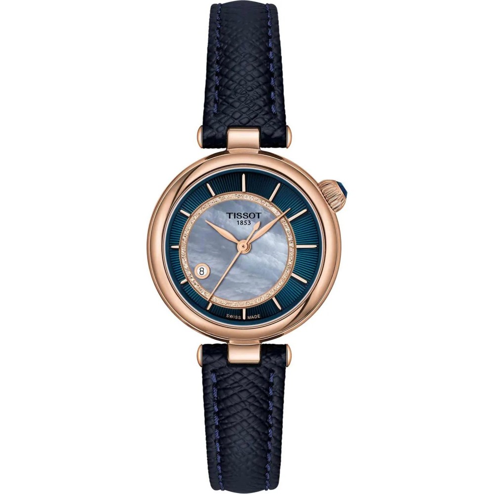 TISSOT T-Lady Desir Automatic Ρολόι Γυναικείο Μπλε Δερμάτινο Λουράκι T1522073613100 TISSOT T-Lady Desir Automatic Ρολόι Γυναικείο Μπλε Δερμάτινο Λουράκι T1522073613100