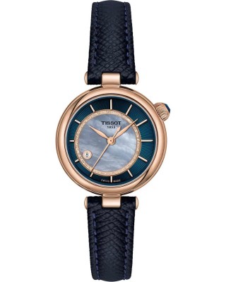 TISSOT T-Lady Desir Automatic Ρολόι Γυναικείο Μπλε Δερμάτινο Λουράκι T1522073613100