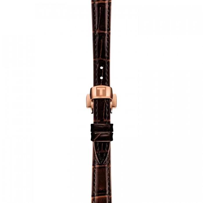 TISSOT T-Lady Desir Automatic Ρολόι Γυναικείο Καφέ Δερμάτινο Λουράκι T1522073652100