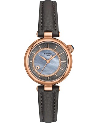 TISSOT T-Lady Desir Automatic Ρολόι Γυναικείο Γκρι Δερμάτινο Λουράκι T1522073653100