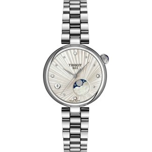 TISSOT T-Lady Desir Moonphase Diamonds Ρολόι Γυναικείο Ανοξείδωτο Ατσάλι μπρασελέ T1522231103600
