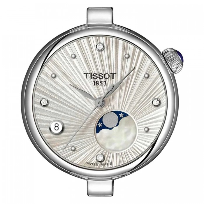 TISSOT T-Lady Desir Moonphase Diamonds Ρολόι Γυναικείο Ανοξείδωτο Ατσάλι μπρασελέ T1522231103600