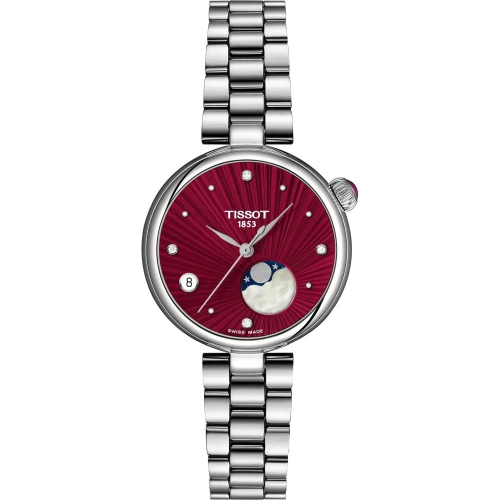 TISSOT T-Lady Desir Moonphase Diamonds Ρολόι Γυναικείο Ανοξείδωτο Ατσάλι μπρασελέ T1522231142600 TISSOT T-Lady Desir Moonphase Diamonds Ρολόι Γυναικείο Ανοξείδωτο Ατσάλι μπρασελέ T1522231142600