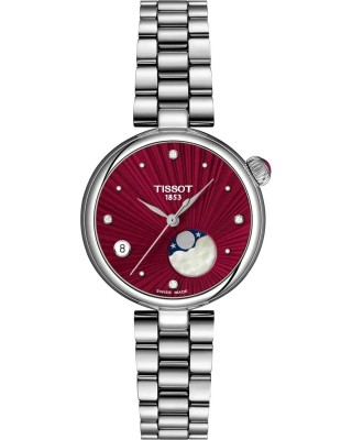 TISSOT T-Lady Desir Moonphase Diamonds Ρολόι Γυναικείο Ανοξείδωτο Ατσάλι μπρασελέ T1522231142600