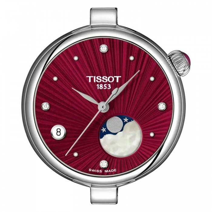 TISSOT T-Lady Desir Moonphase Diamonds Ρολόι Γυναικείο Ανοξείδωτο Ατσάλι μπρασελέ T1522231142600