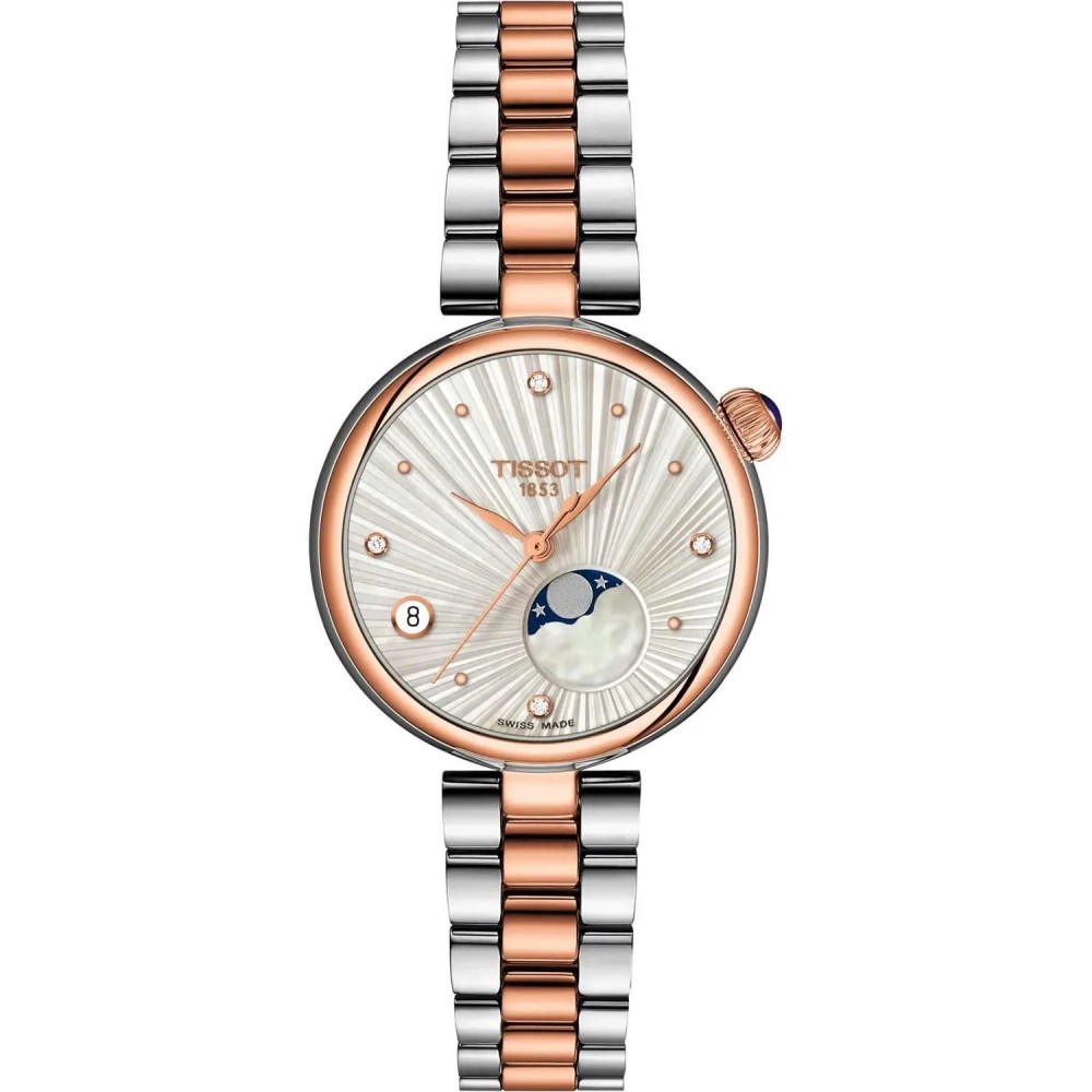 TISSOT T-Lady Desir Moonphase Diamonds Ρολόι Γυναικείο Δίχρωμο Ανοξείδωτο Ατσάλι μπρασελέ T1522232203600 TISSOT T-Lady Desir Moonphase Diamonds Ρολόι Γυναικείο Δίχρωμο Ανοξείδωτο Ατσάλι μπρασελέ T1522232203600