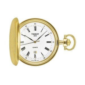TISSOT T-Pocket Savonnette Ρολόι Τσέπης Επιχρυσωμένο Ανοξείδωτο Ατσάλι T83455313