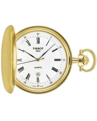 TISSOT T-Pocket Savonnette Ρολόι Τσέπης Επιχρυσωμένο Ανοξείδωτο Ατσάλι T83455313