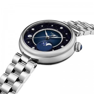 TISSOT T-Lady Desir Moonphase Diamonds Ρολόι Γυναικείο Ανοξείδωτο Ατσάλι μπρασελέ T1522231149600