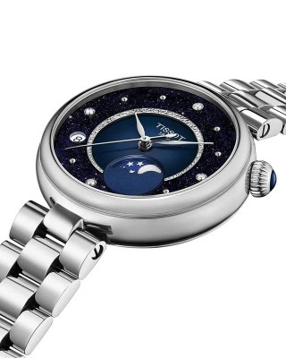 TISSOT T-Lady Desir Moonphase Diamonds Ρολόι Γυναικείο Ανοξείδωτο Ατσάλι μπρασελέ T1522231149600