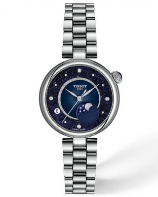 TISSOT T-Lady Desir Moonphase Diamonds Ρολόι Γυναικείο Ανοξείδωτο Ατσάλι μπρασελέ T1522231149600