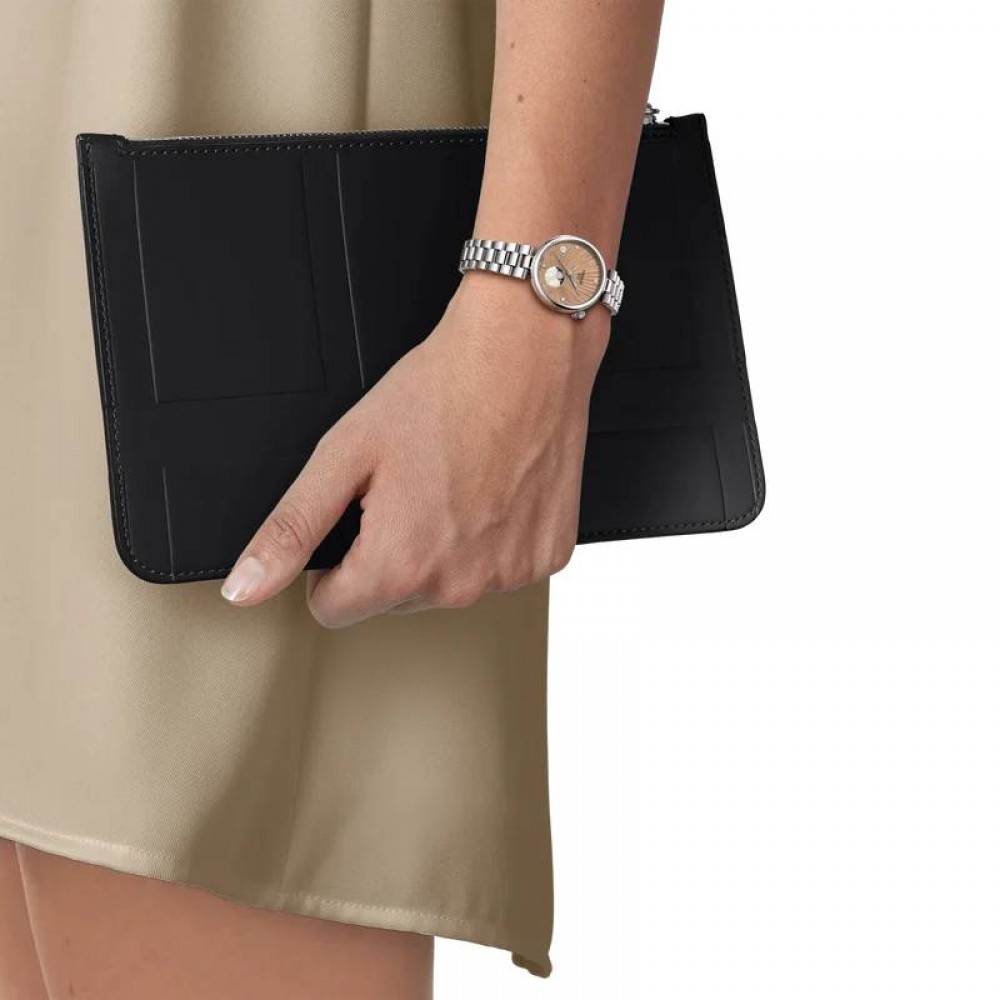 TISSOT T-Lady Desir Moonphase Diamonds Ρολόι Γυναικείο Ανοξείδωτο Ατσάλι μπρασελέ T1522231154600