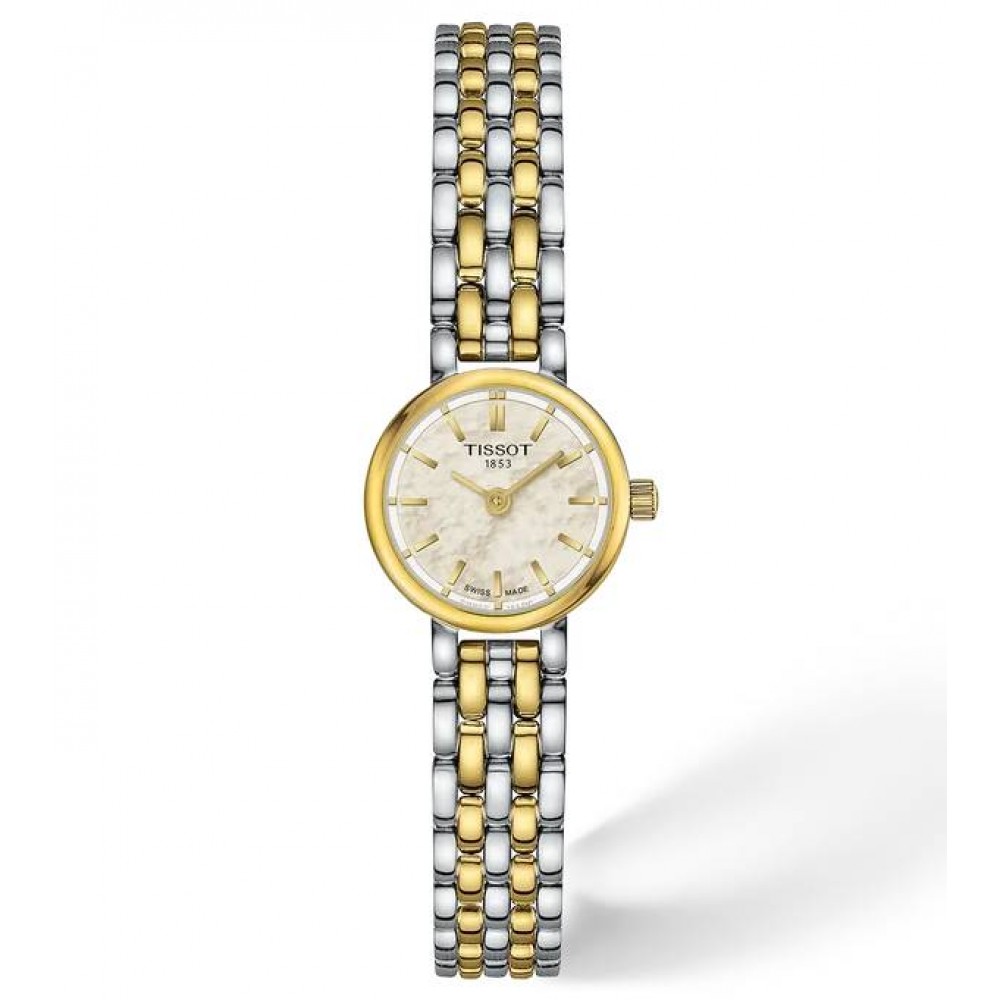TISSOT T-Lady Lovely Round 19.5mm Ρολόι Γυναικείο Δίχρωμο Ανοξείδωτο Ατσάλι μπρασελέ T1400092211100