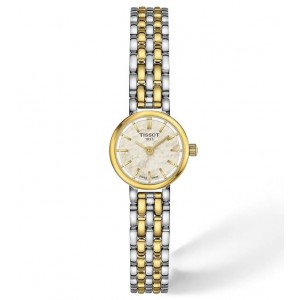 TISSOT T-Lady Lovely Round 19.5mm Ρολόι Γυναικείο Δίχρωμο Ανοξείδωτο Ατσάλι μπρασελέ T1400092211100
