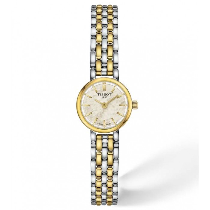 TISSOT T-Lady Lovely Round 19.5mm Ρολόι Γυναικείο Δίχρωμο Ανοξείδωτο Ατσάλι μπρασελέ T1400092211100