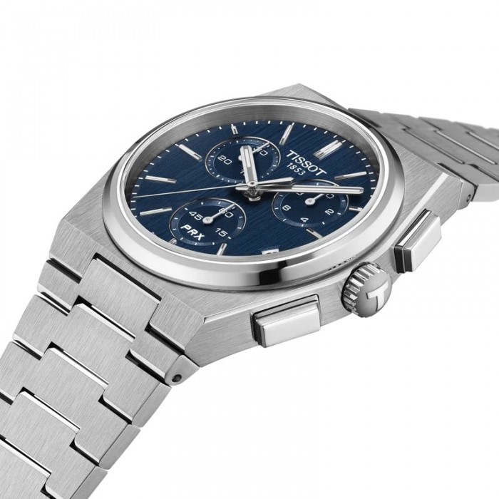 TISSOT PRX 41mm Chronograph Ρολόι Ανδρικό Χρονογράφος T1374171104100