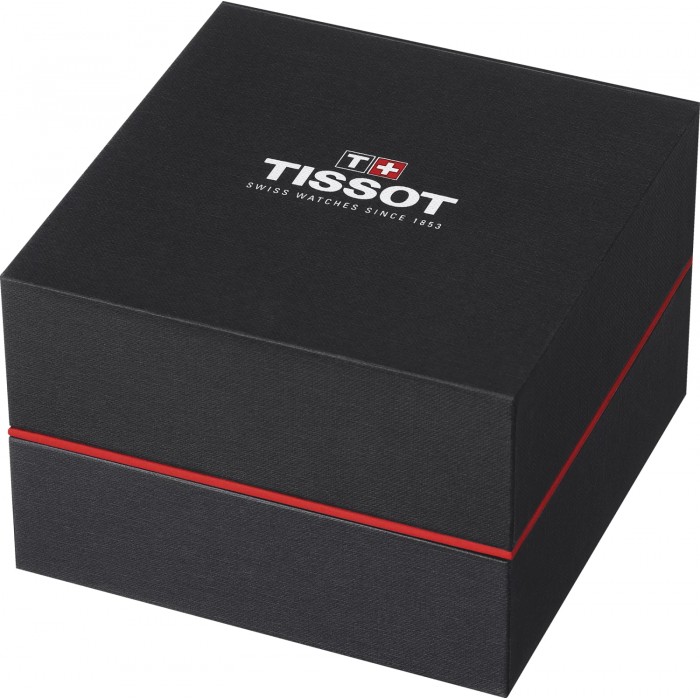 TISSOT T-Sport Chrono L 42mm Ρολόι Ανδρικό Μαύρο Δερμάτινο Λουράκι T1164171605200