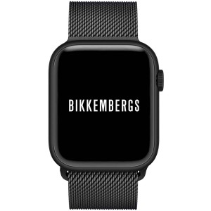 BIKKEMBERGS Medium Smartwatch Μαύρο Ανοξείδωτο Ατσάλι Μπλε Mesh μπρασελέ BK16-1