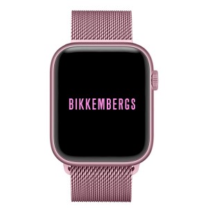BIKKEMBERGS Small Smartwatch Ροζ Ανοξείδωτο Ατσάλι Μπλε Mesh μπρασελέ BK15-16