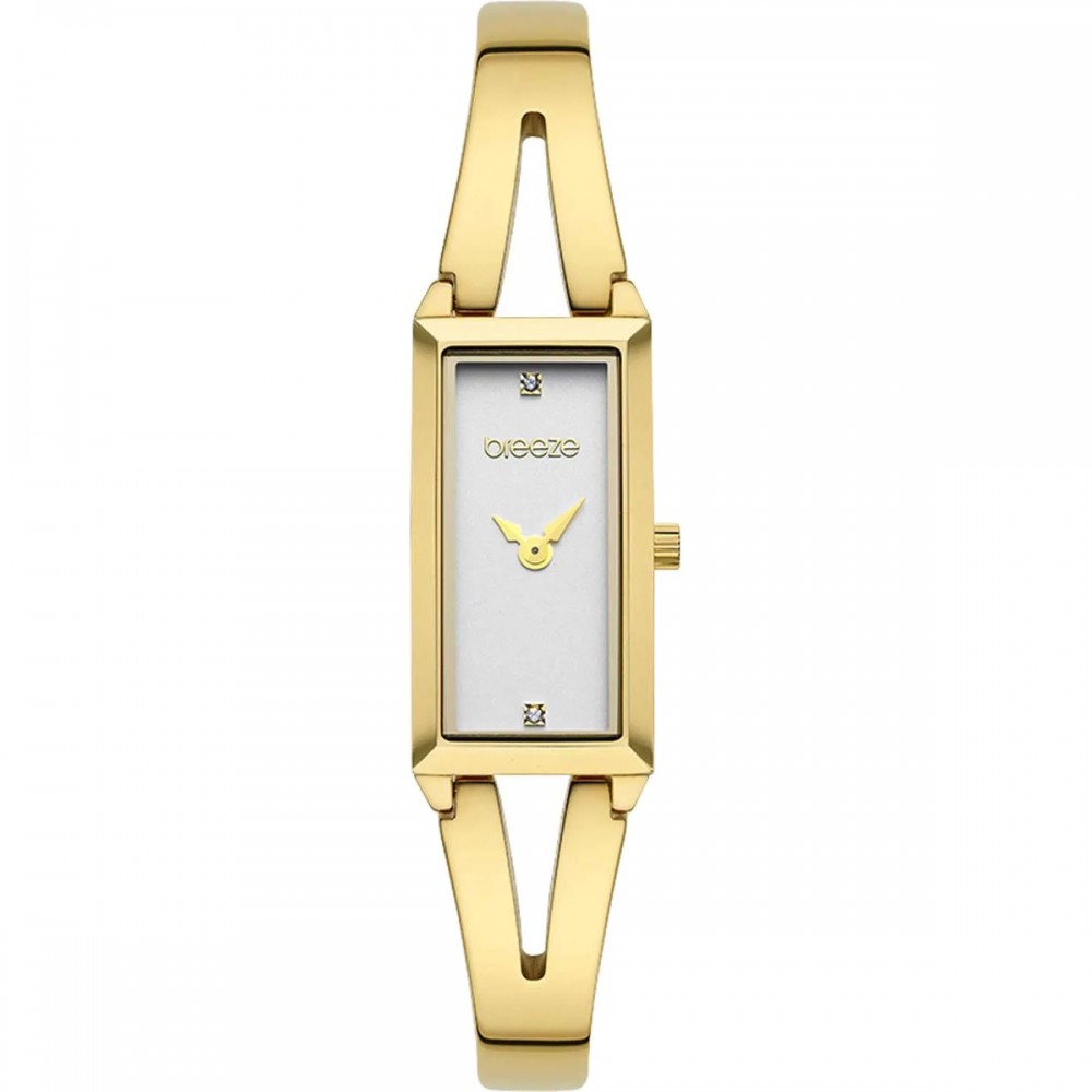 BREEZE Libera Swarovski Ρολόι Επιχρυσωμένο Ανοξείδωτο Ατσάλι μπρασελέ 212601.1