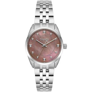 BREEZE Ocealis Crystals Watch Silver Stainless Steel Bracelet 612611.5