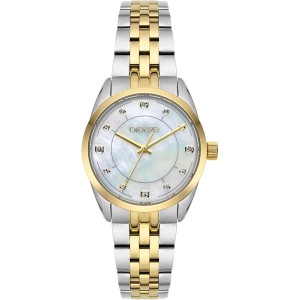 BREEZE Ocealis Crystals Watch Two Tone Stainless Steel Bracelet 712611.1