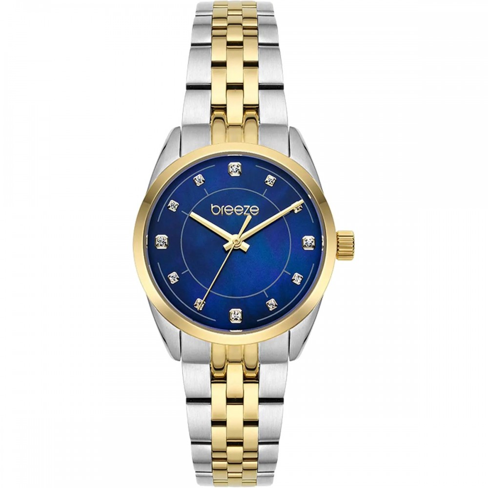 BREEZE Ocealis Crystals Ρολόι Διχρωμο Ανοξείδωτο Ατσάλι μπρασελέ 712611.3