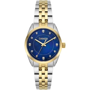 BREEZE Ocealis Crystals Watch Two Tone Stainless Steel Bracelet 712611.3