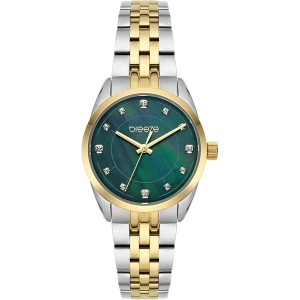 BREEZE Ocealis Crystals Watch Two Tone Stainless Steel Bracelet 712611.7