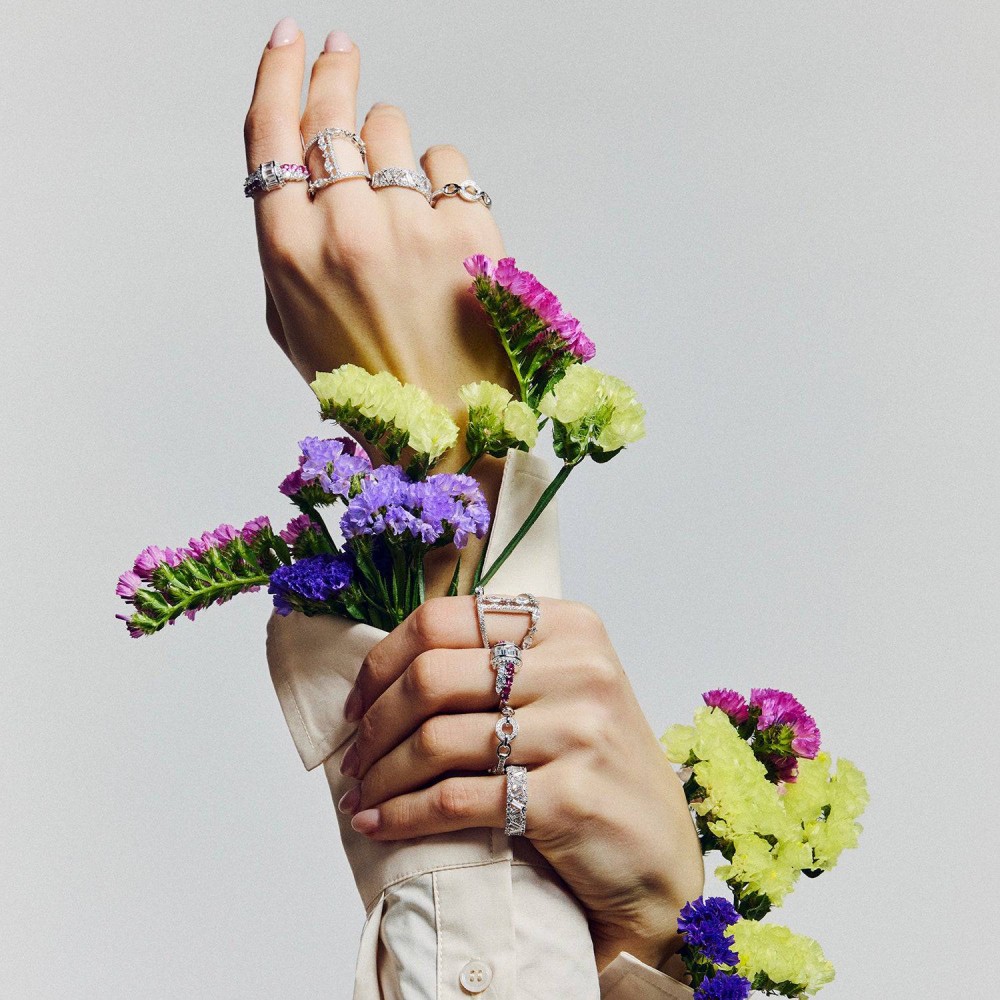 BREEZE Δαχτυλίδι Λευκά Ροζ Ζιργκόν Aσήμι 925 116032.4014