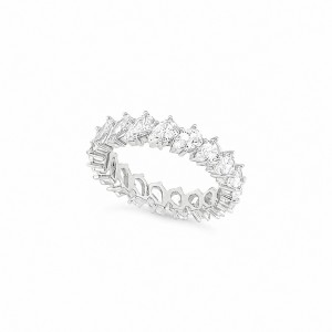 BREEZE Δαχτυλίδι Ολόβερο Λευκά Ζιργκόν Aσήμι 925 116036.4014