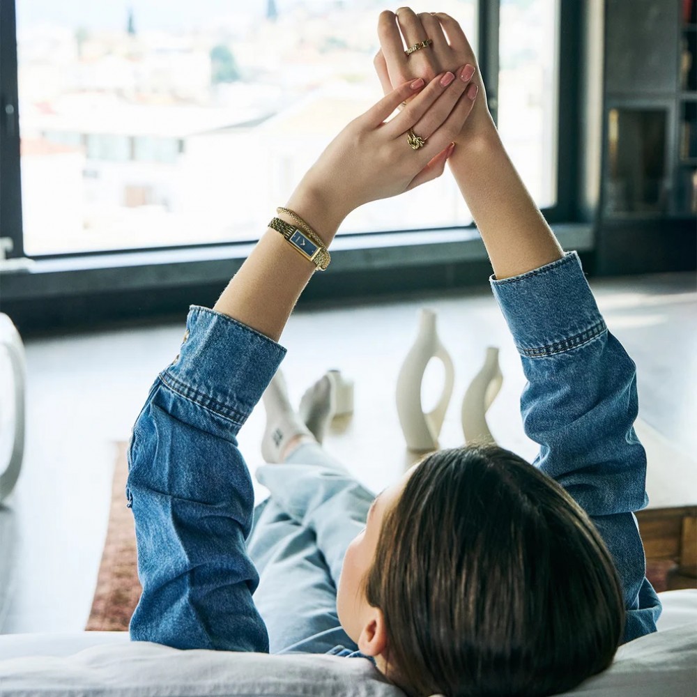 BREEZE Δαχτυλίδι Aσήμι 925 επιχρυσωμένο 113010.1