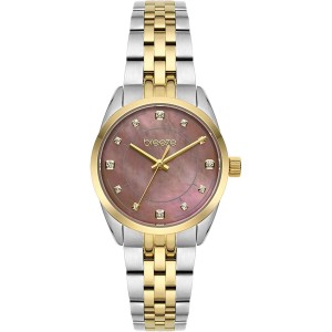 BREEZE Ocealis Crystals Watch Two Tone Stainless Steel Bracelet 712611.5