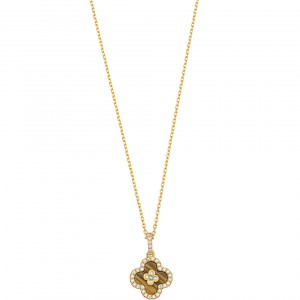 BREEZE Necklace Silver 925 Tiger Eye 416028.1