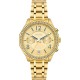 BREEZE Crystal Dual Time Επιχρυσωμένο Ανοξέιδωτο Ατσάλι μπρασελέ 212451.2