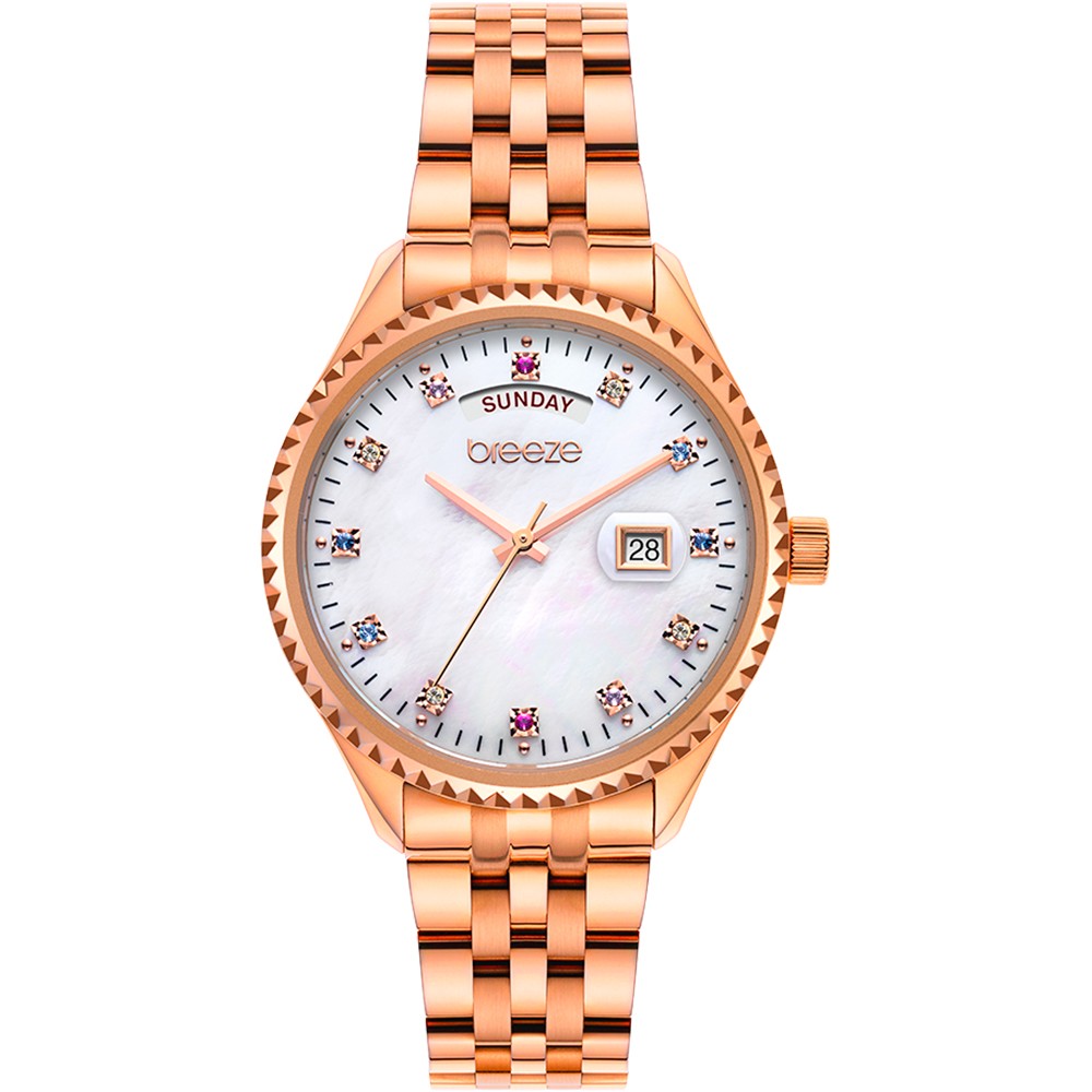 BREEZE Glacier Crystals Rose Gold Stainless Steel Bracelet 212401.4