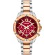 BREEZE Spectacolo Swarovski Chronograph Ασημί/Ροζ Επιχρυσωμένό Ανοξέιδωτο Ατσάλι μπρασελέ 712441.6