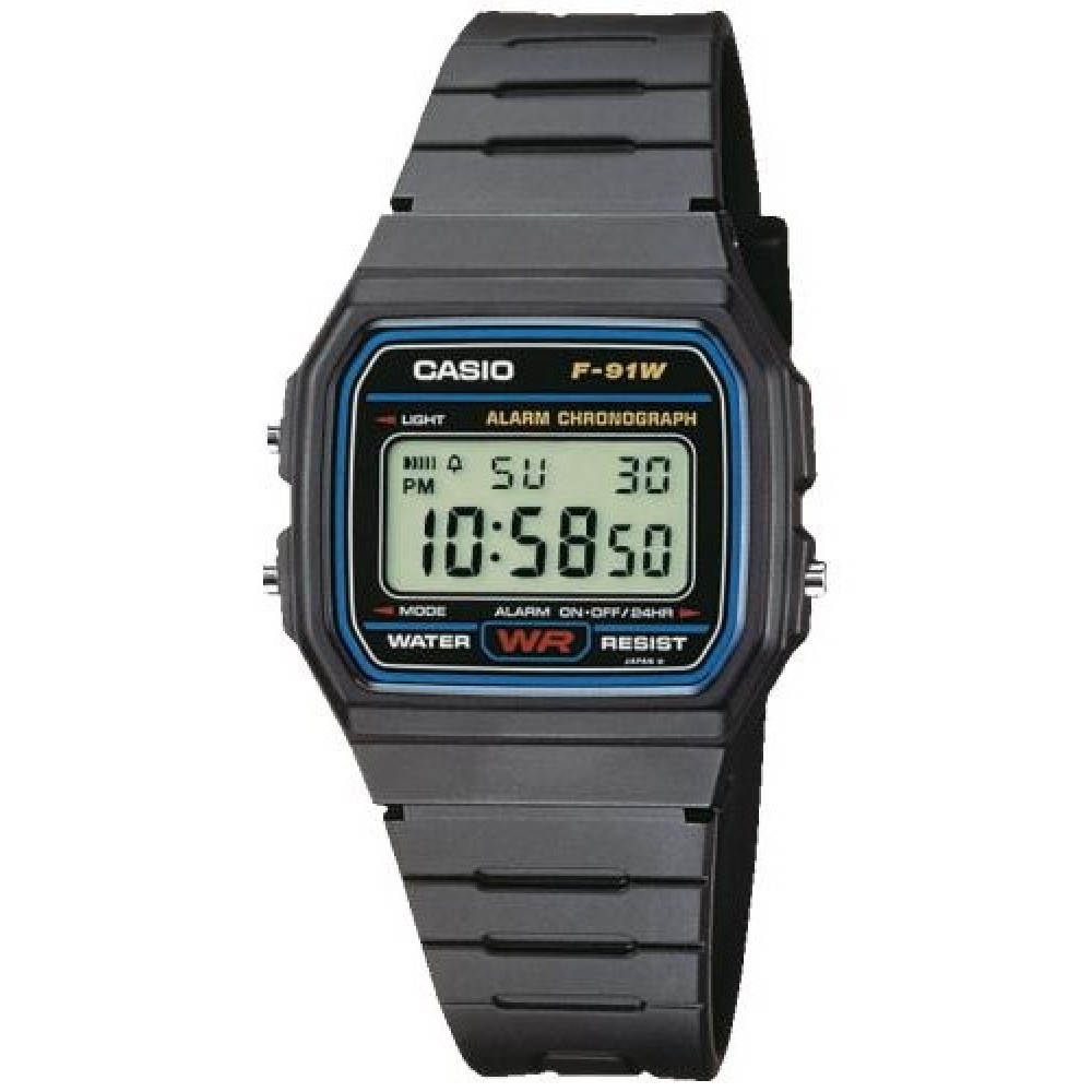 CASIO Collection Men's watch Black rubber Strap F-91W-1YEG CASIO Collection Men's watch Black rubber Strap F-91W-1YEG