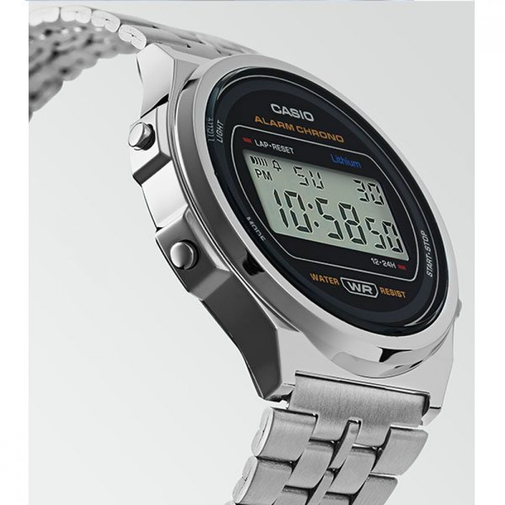 CASIO Vintage Ρολόι Unisex Ασημί ανοξείδωτο ατσάλι μπρασελέ A-171WE-1AEF CASIO Vintage Ρολόι Unisex Ασημί ανοξείδωτο ατσάλι μπρασελέ A-171WE-1AEF