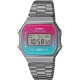CASIO Vintage Χρονογράφος Ασημί  ανοξείδωτο ατσάλι μπρασελέ A-168WERB-2AEF