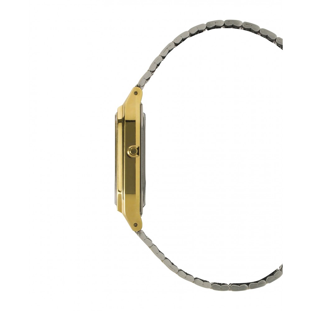 CASIO Vintage Ρολόι Unisex επιχρυσωμένο ανοξείδωτο ατσάλι μπρασελέ AQ-230GA-9DM