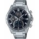 CASIO Edifice Ανδρικός Χρονογράφος Ασημί Ανοξείδωτο Ατσάλι Μπρασελέ  EFR-571D-1AVUEF 