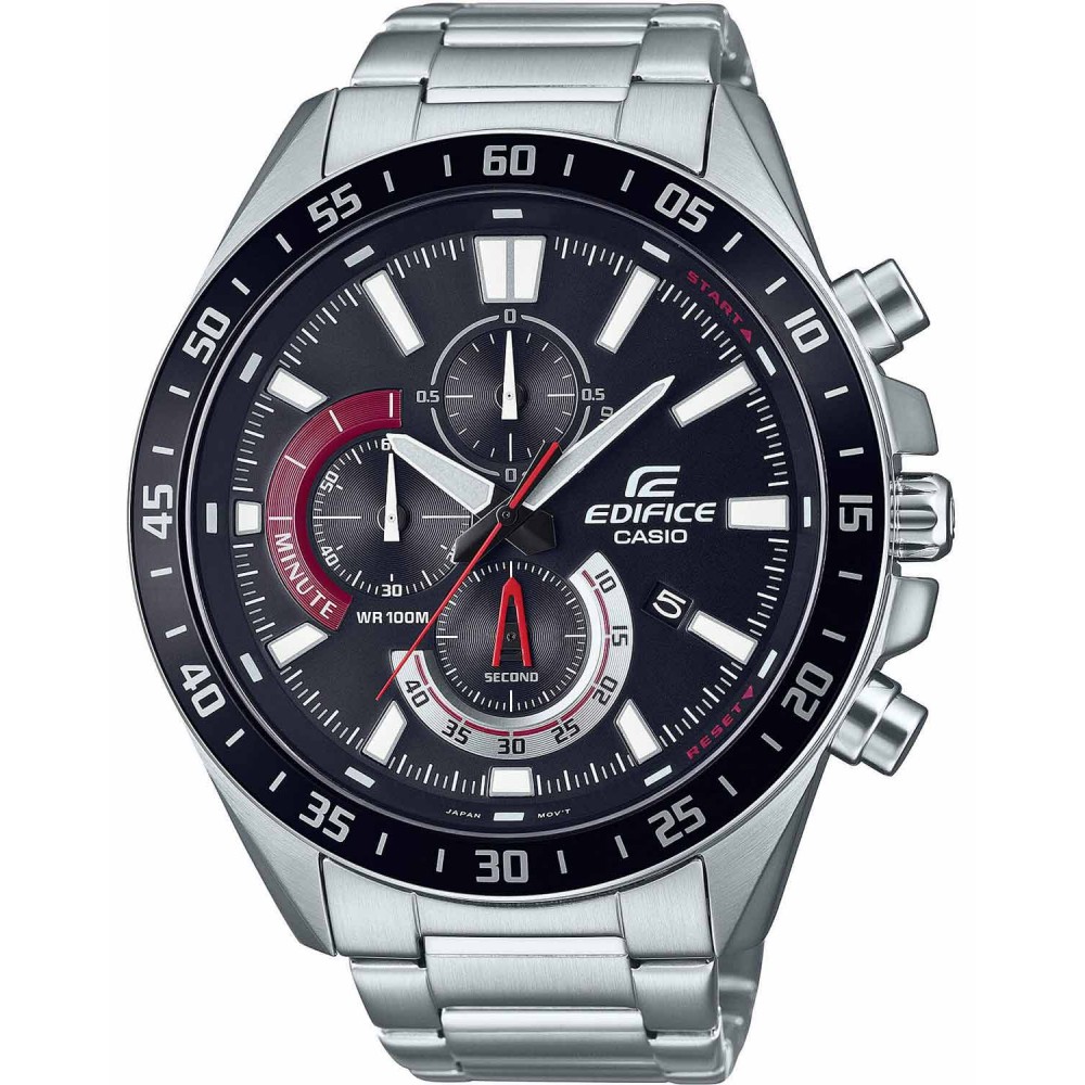 CASIO Edifice Ανδρικός Χρονογράφος Ασημί Ανοξείδωτο Ατσάλι Μπρασελέ EFV-620D-1A4VUEF CASIO Edifice Ανδρικός Χρονογράφος Ασημί Ανοξείδωτο Ατσάλι Μπρασελέ EFV-620D-1A4VUEF