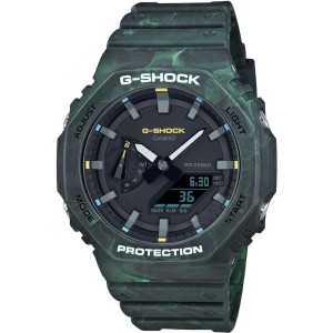 CASIO G-Shock Mens Watch  Green Resin Strap GA-2100FR-3AER