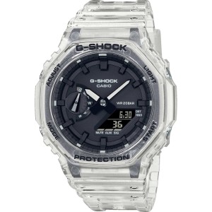 CASIO G-Shock  Mens Watch  Transparent Resin Strap GA-2100SKE-7AER