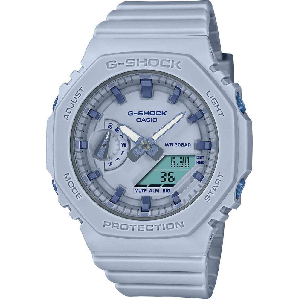 CASIO G-Shock Dual Time Chronograph Ρολόι Unisex Ανοιχτό Μπλε Λουράκι Ρητίνης GMA-S2100BA-2A2ER