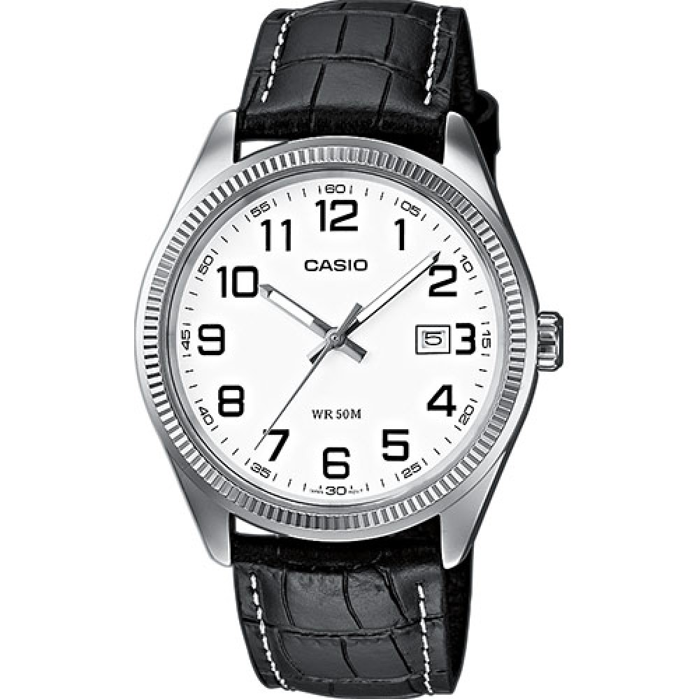 CASIO collection Ρολόι Ανδρικό Μαύρο δερμάτινο λουράκι MTP-1302PL-7BVEF CASIO collection Ρολόι Ανδρικό Μαύρο δερμάτινο λουράκι MTP-1302PL-7BVEF